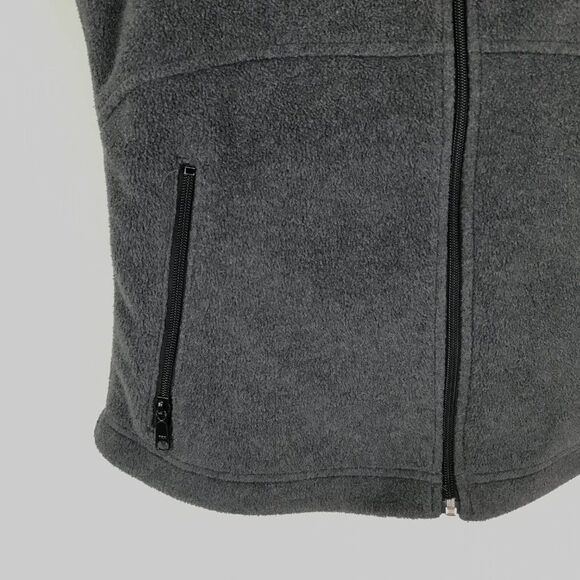 Columbia Full Zip Fleece Vest Women’s Size Medium Gray Pockets Outdoor Winter - Picture 3 of 13